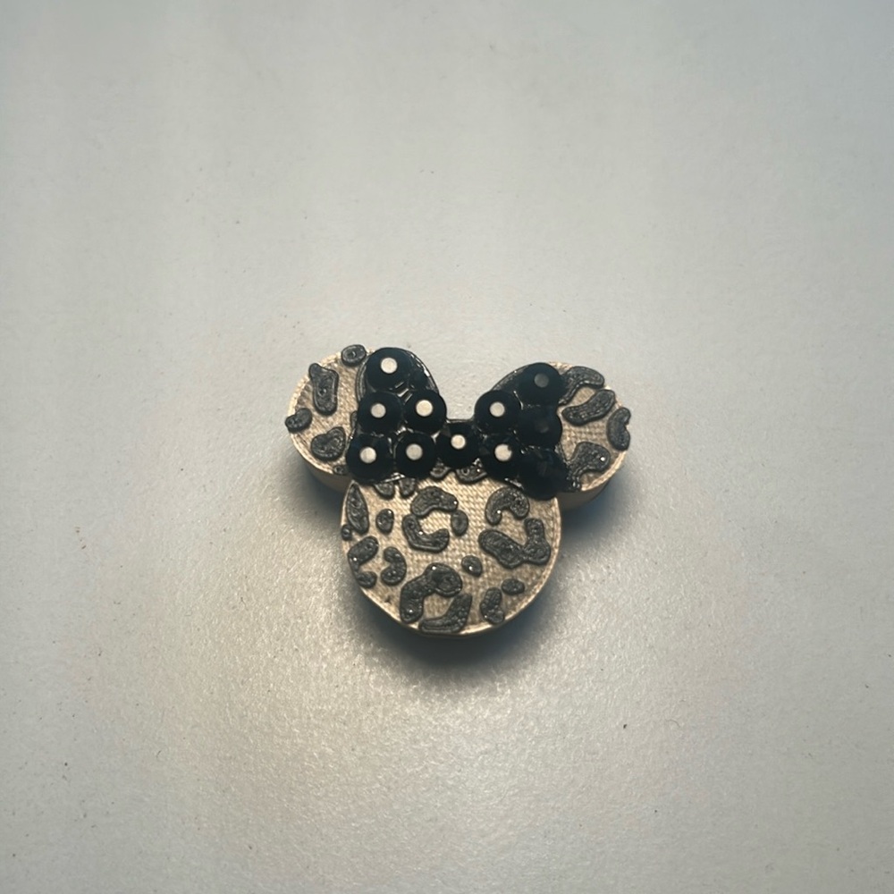 The Fawn Doe Cheetah Minnie Mouse Straw Charm